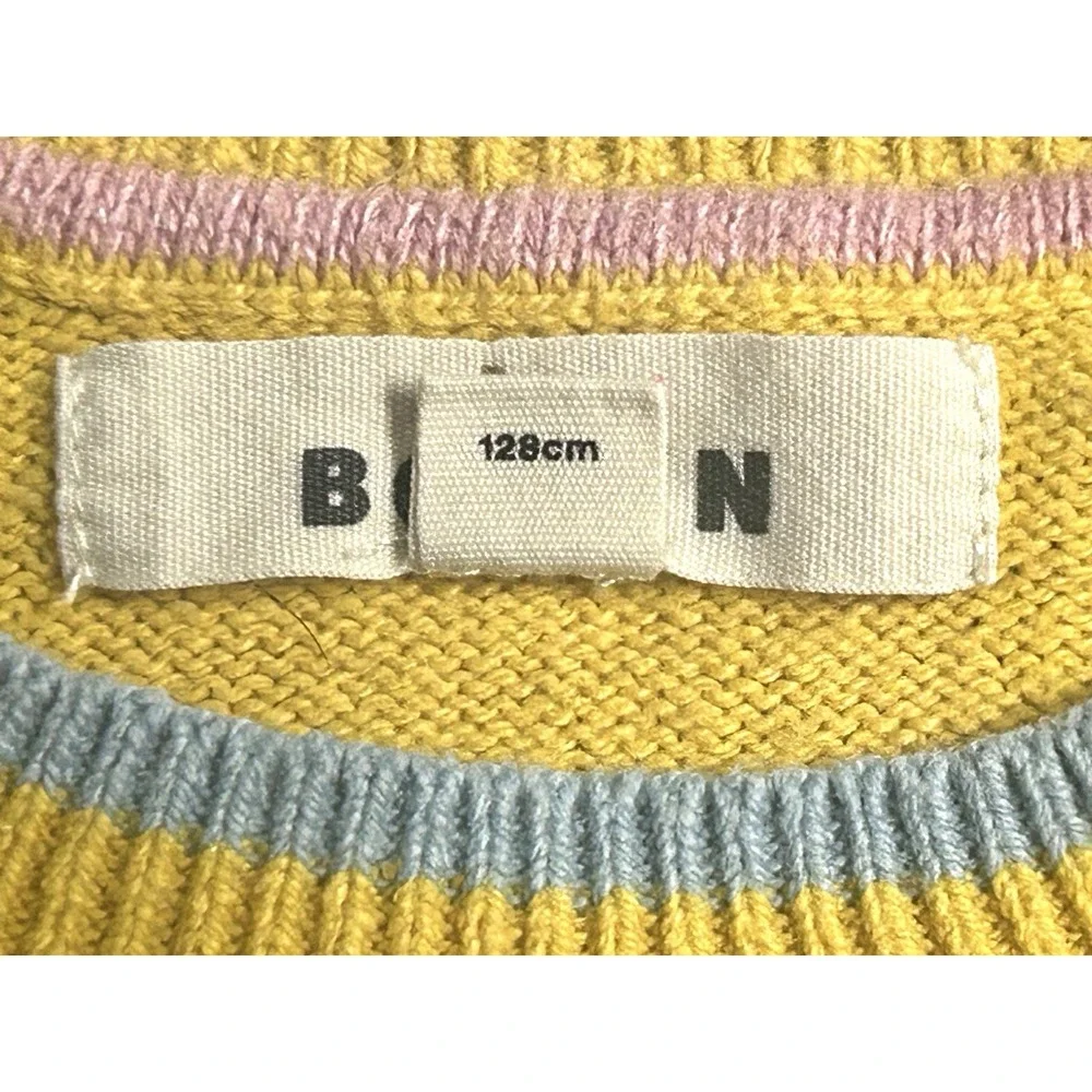 Mini Boden Sweater Girls Yellow Mustard Hedgehog Knit‎ Size 128/8 Cute